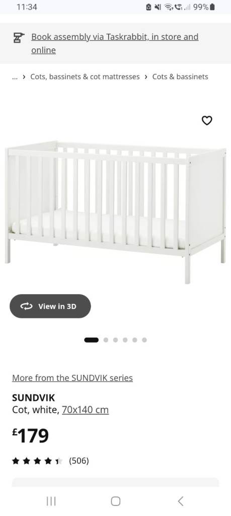 Ikea Sundvik cot
