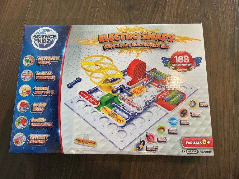 Science Kidz Electro Snaps Electronic Kit - 188 Experiments, New