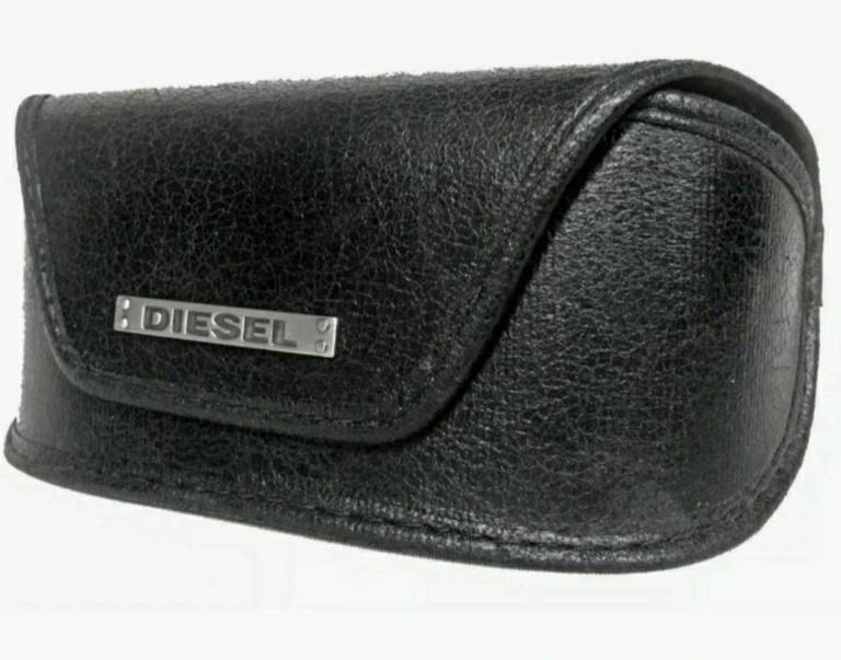 Genuine Diesel Sunglasses Case Leather Style with Magnetic Closure Brand New 