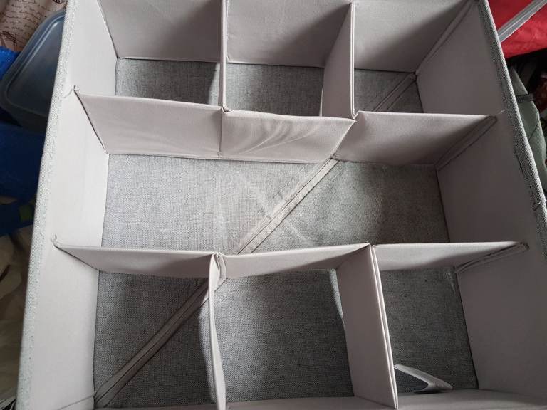 PRIMARK light grey 6 compartment wardrobe organiser