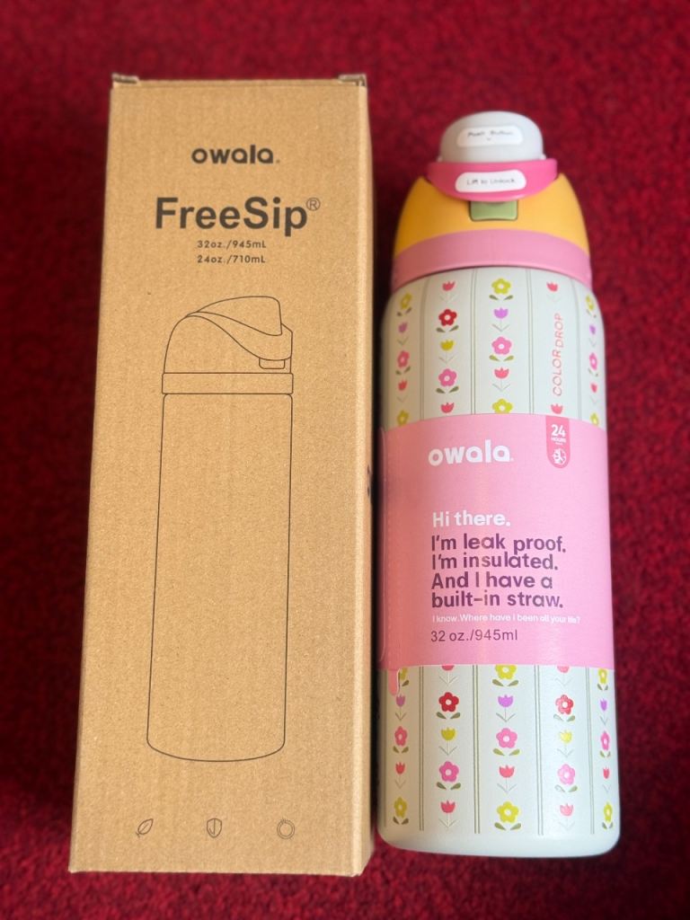 Owala FreeSip 32oz Color Drop Insulated Water Bottle - Floral Print