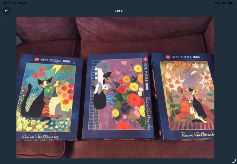 Cat Jigsaw Puzzles x 3 