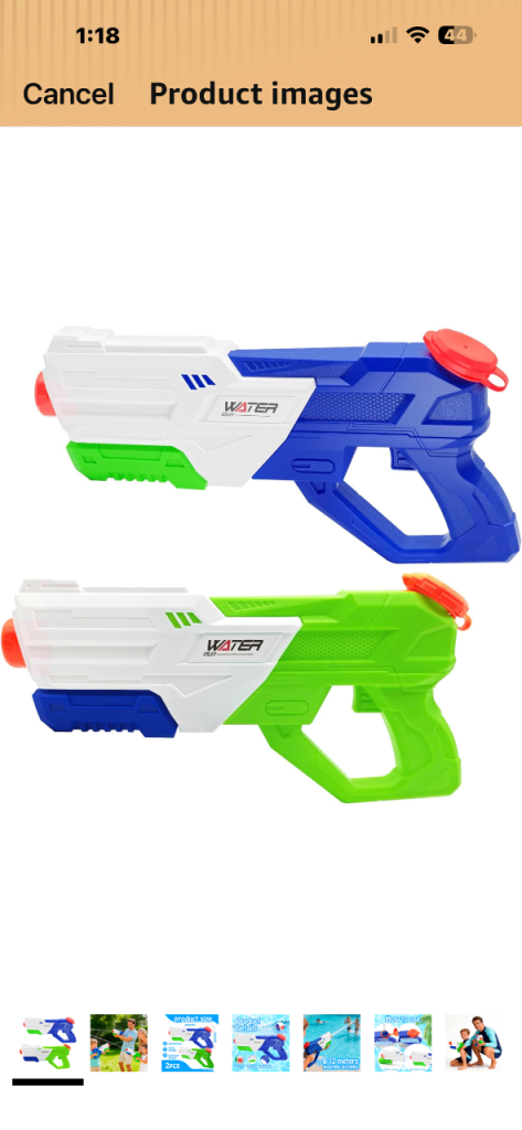 2 pack water guns 