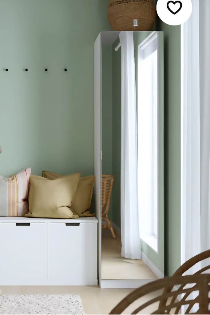 Ikea Pax single mirror door wardrobe