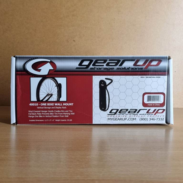 Gear Up one bike wall mount new