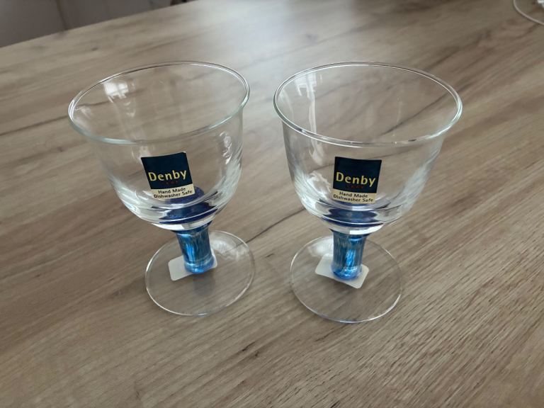 Denby wine goblets x 2
