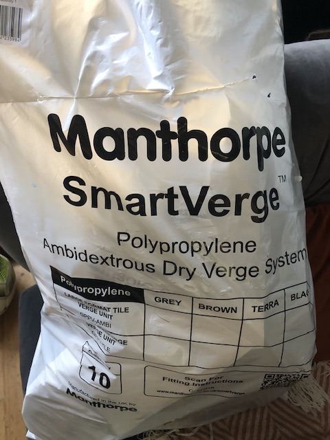 Free Manthorpe Smart Verge (Grey) Pack of 10 with 2 Ridge End Caps