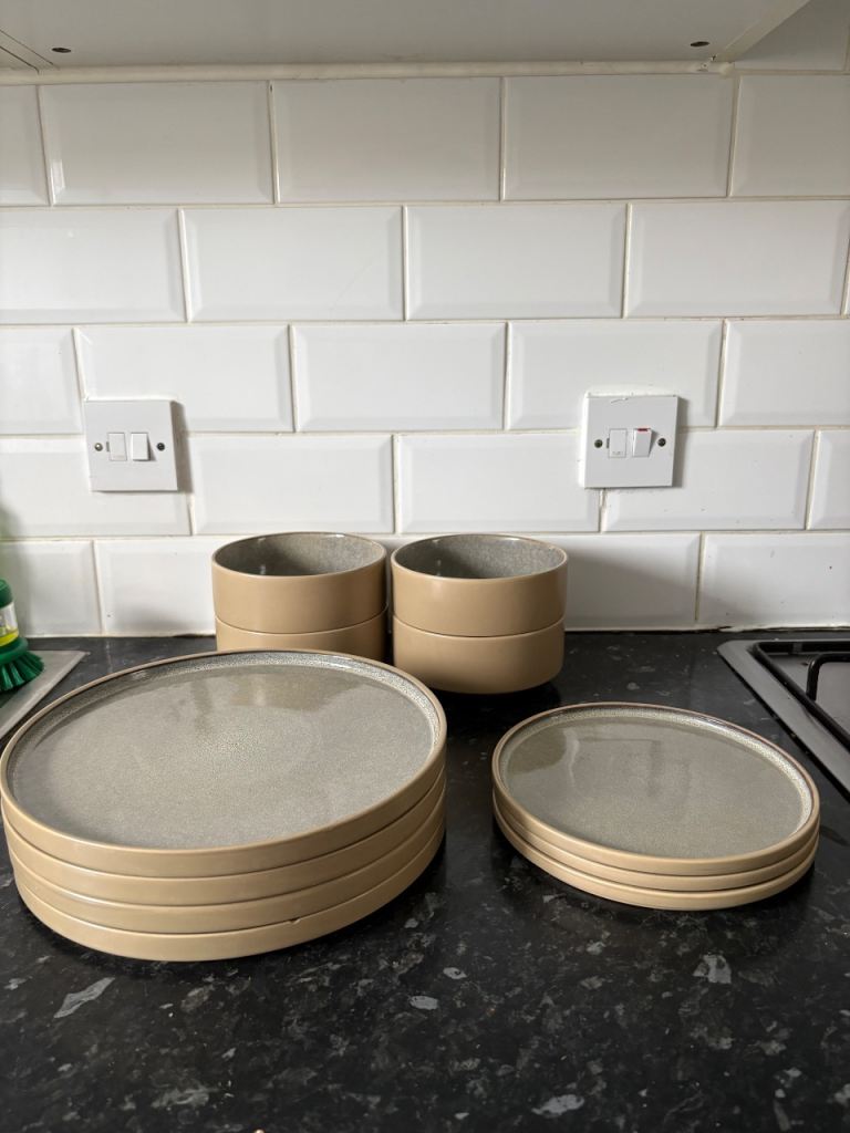 Next Beige Dinnerware Set - Plates and Bowls