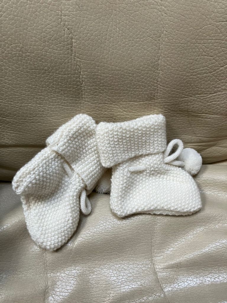New White Baby Booties Trotters RRP: £24 
