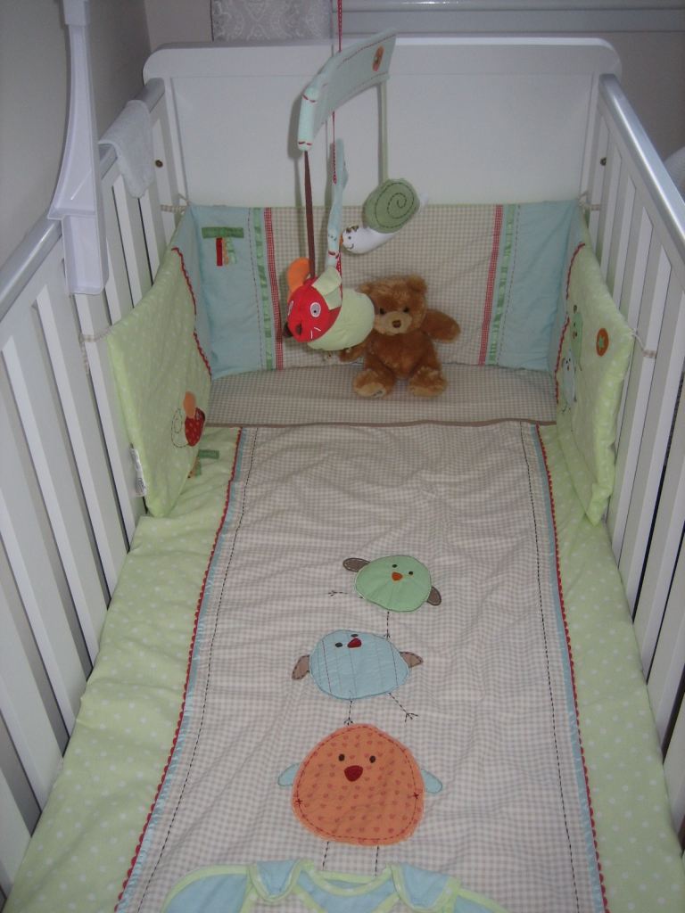 White Wooden Nursery / Toddler Bedroom Set - Good Condition