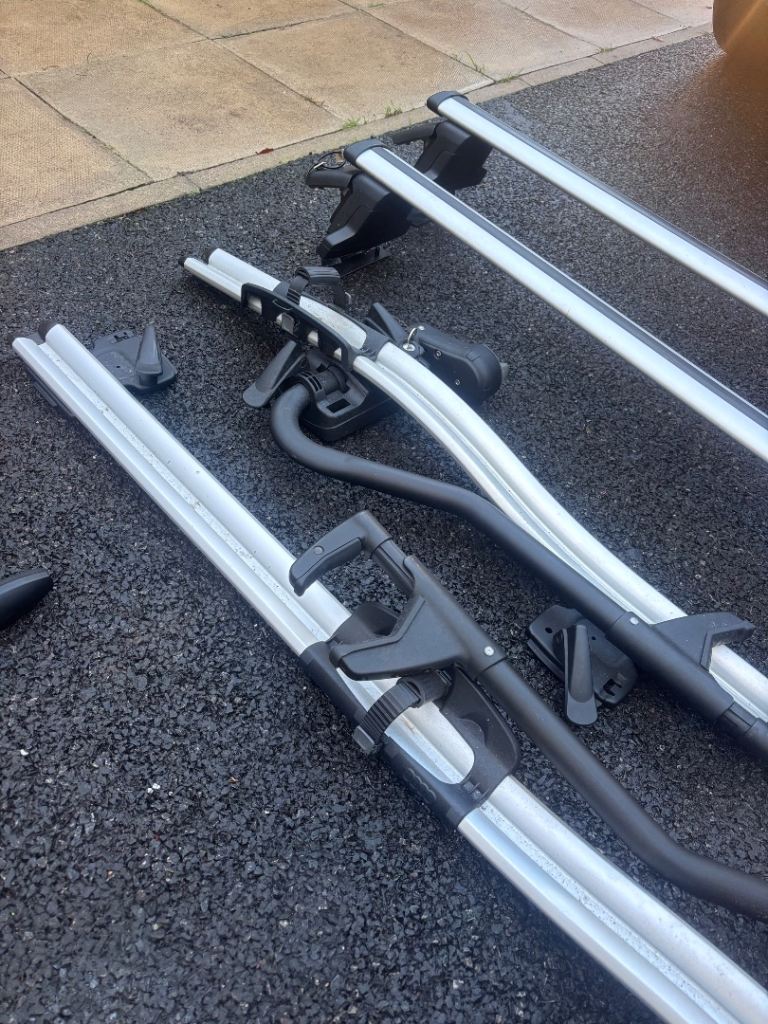 Genuine Roof Bars Audi A6 (4G) Avant / Estate With Flush Rails Rack 2012-18  (2)