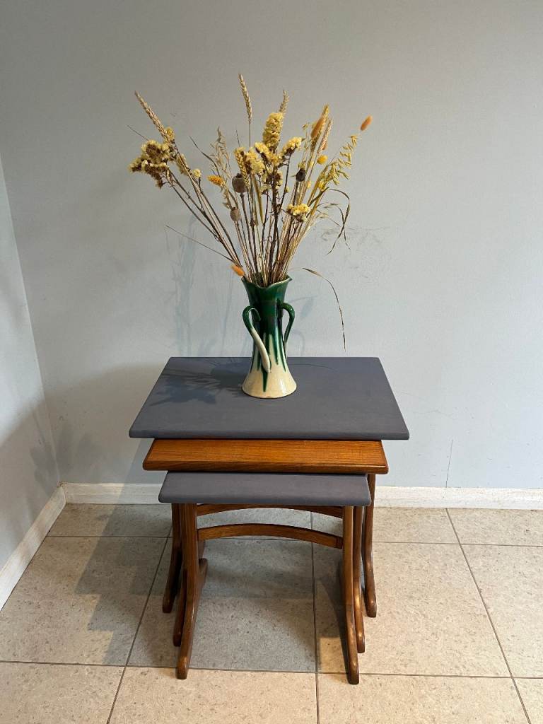 image for G-Plan Nest of Tables - Hand Painted Tops