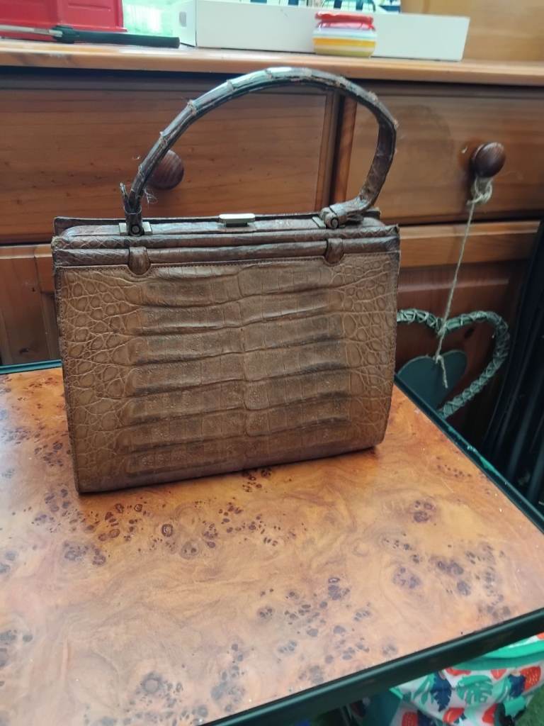 image for Crocodil vintage handbag