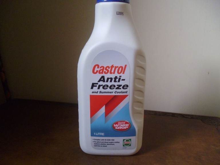 CASTROL BLUE ANTI FREEZE. UNOPENED 1 LTR BOTTLE 