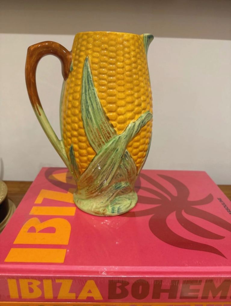 Genuine Staffordshire Hand Painted Corn Cob Jug - Good Condition