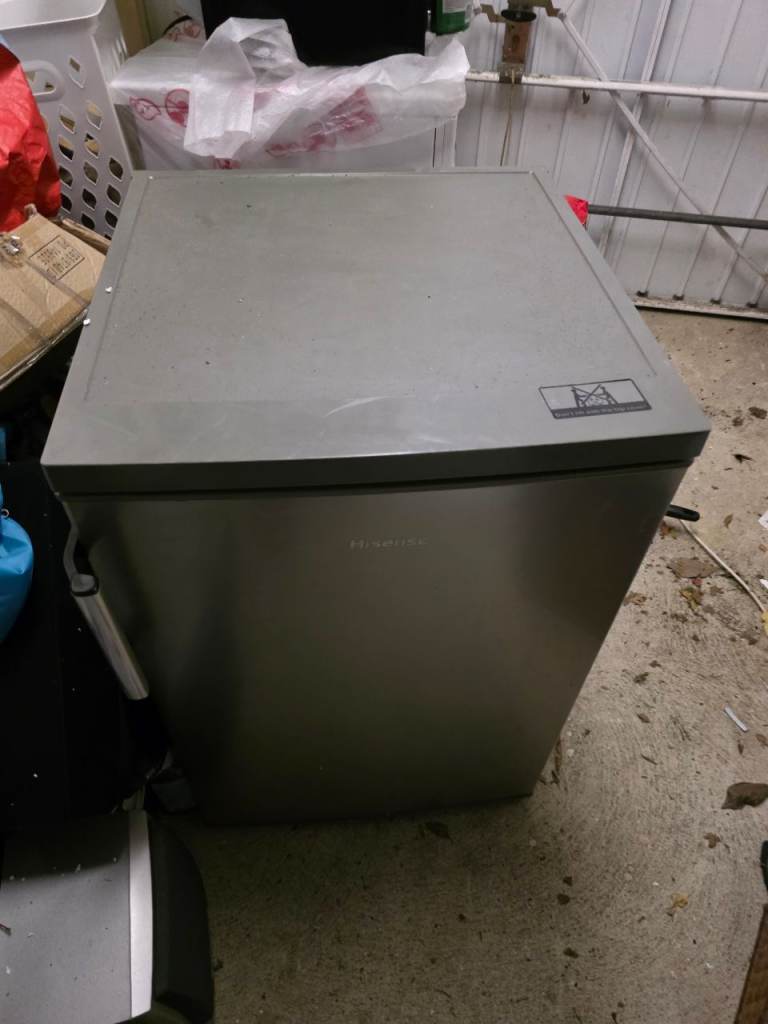 Standing hisense fridge 