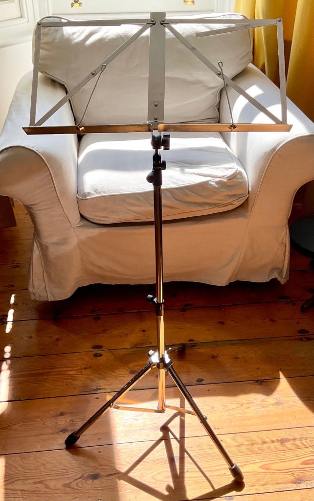 Adjustable Music Stand - Good Condition, Folds Away