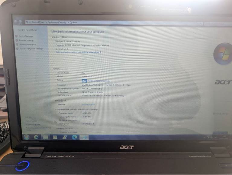 Acer Aspire 5740 laptop £30 ono