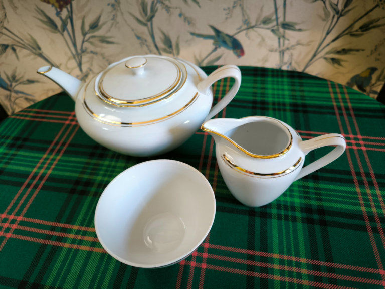 Vintage mid-century Czech Moritz Zdekauer Tea Set - c1950
