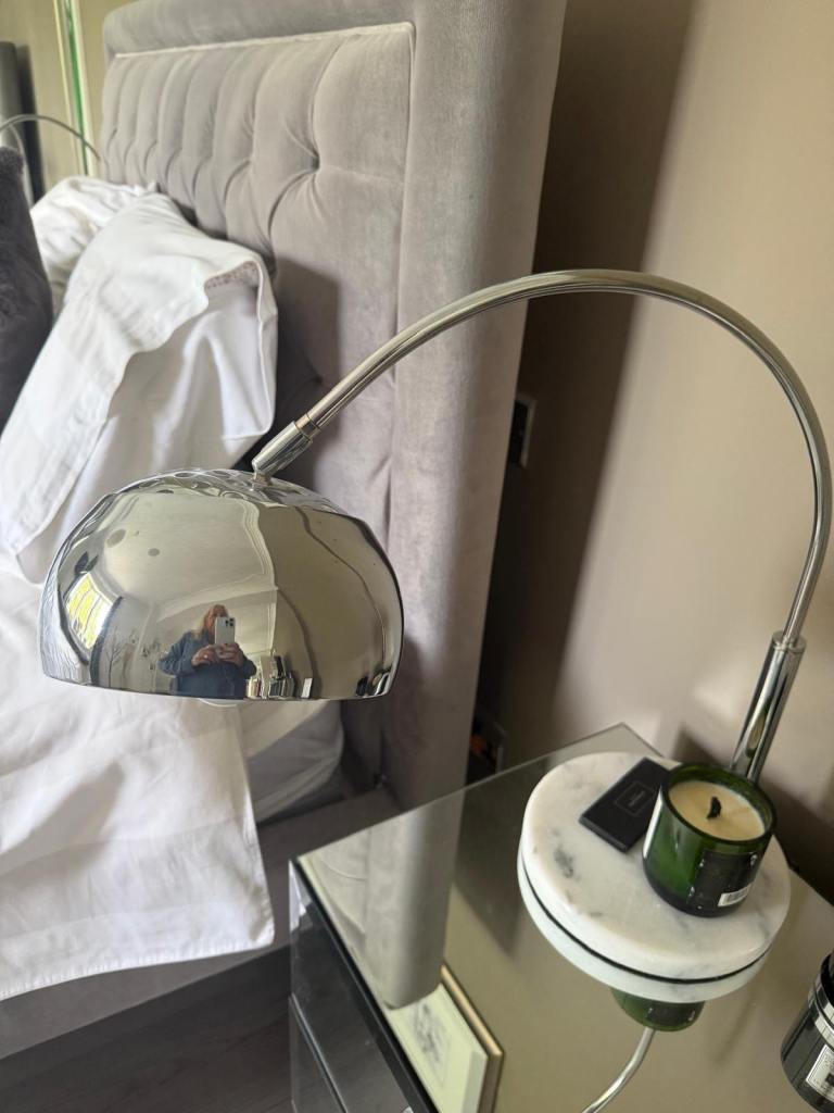 Chrome and marble lamps