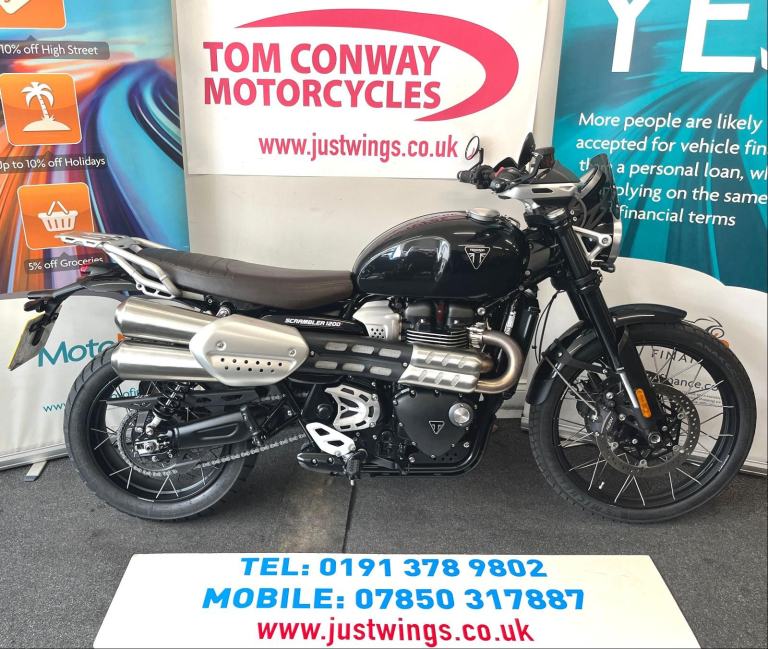 TRIUMPH SCRAMBLER 1200X, 2024(24), 6,561 MILES, FSH, IMMACULATE, EXTRAS, £9295