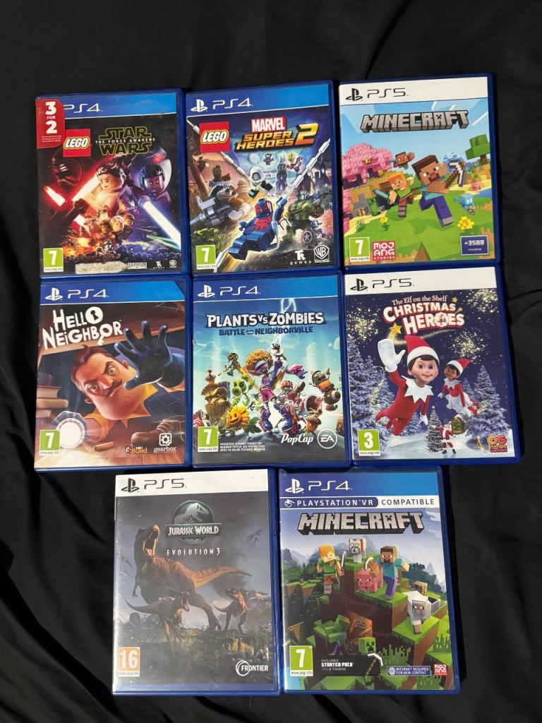 PS4 & PS5 Games Bundle – LEGO, Minecraft, Jurassic World