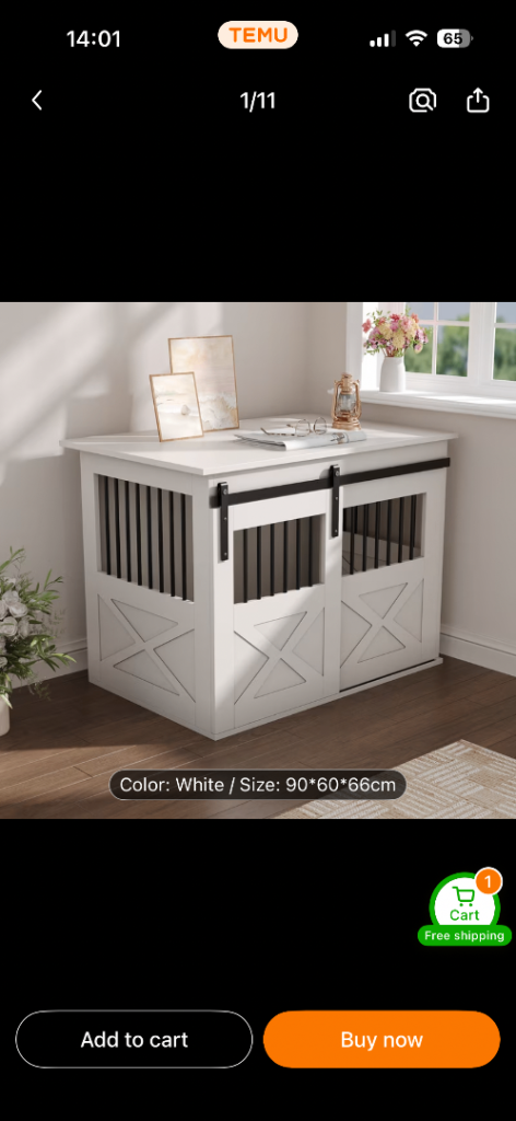 Dog crate furniture