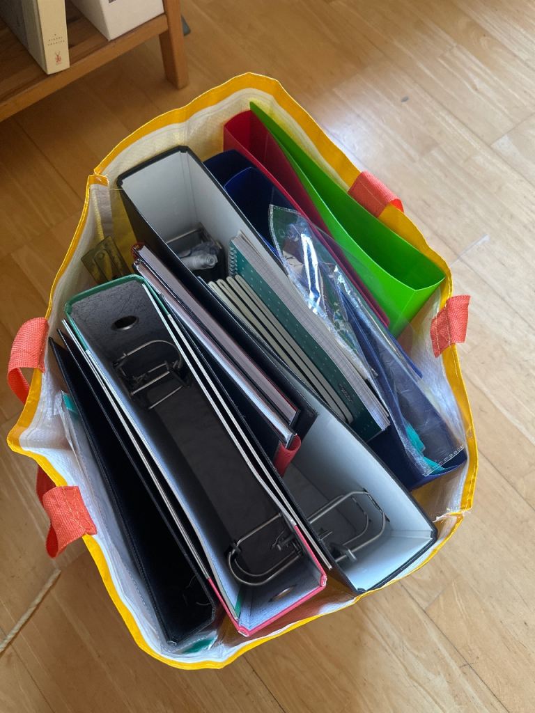 Assorted Ring Binder, Notebooks, and other supplies