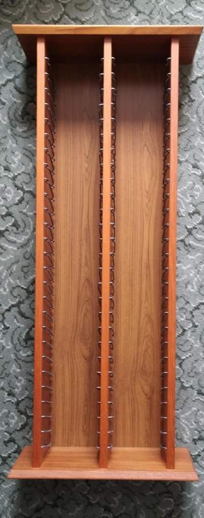 vintage wooden cd storage unit