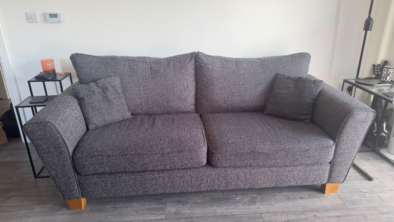 4 Seater Standard Back Sofa - Charcoal