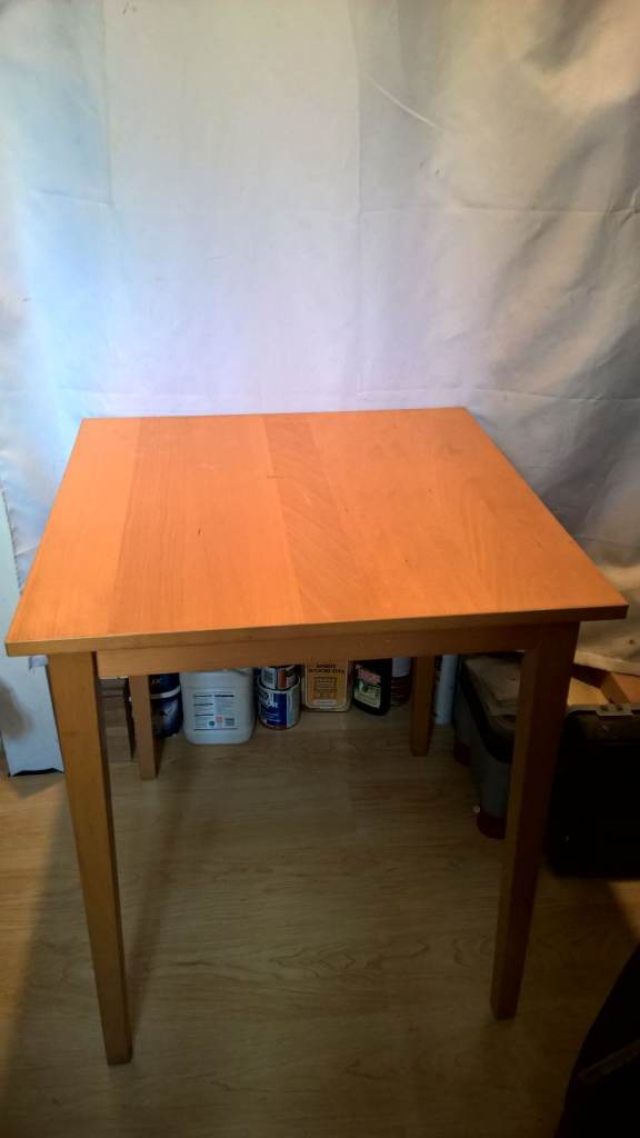 Solid Wood and Birch veneer Ikea Kitchen Dining Table,