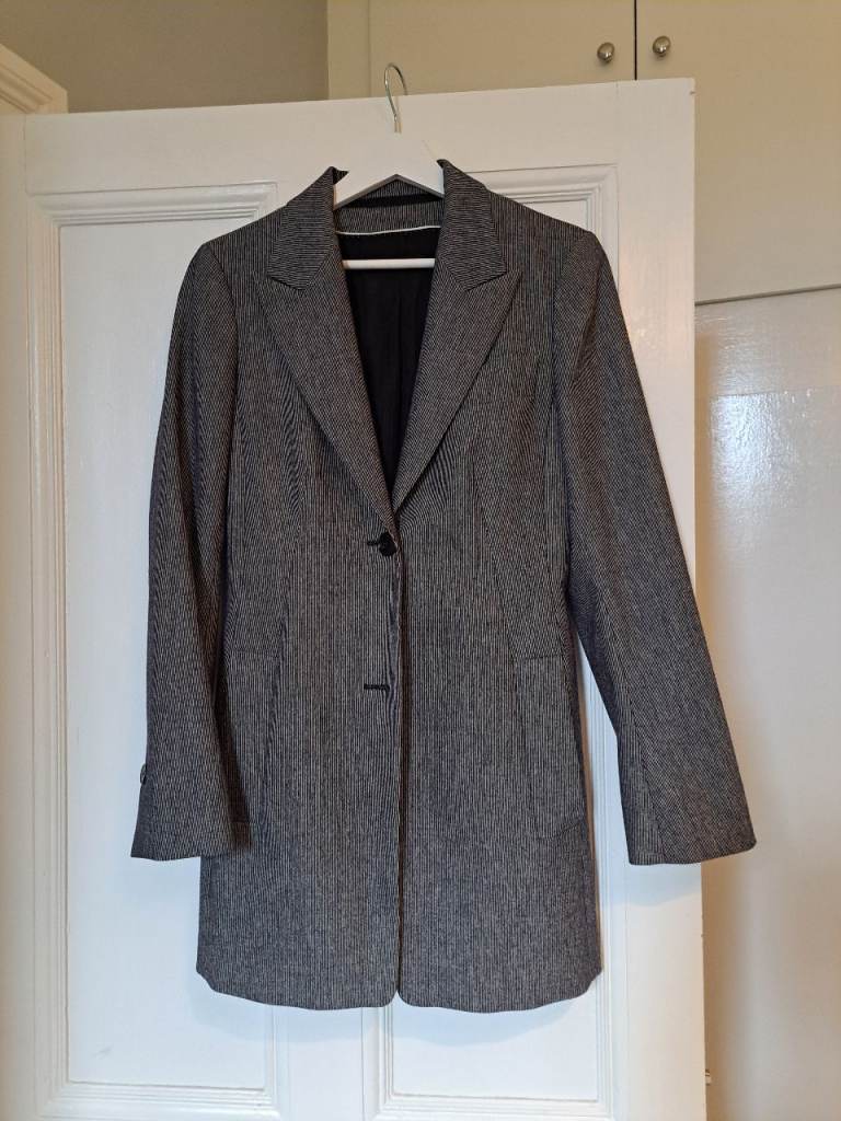 Windsor single-breasted jacket, grey stripes