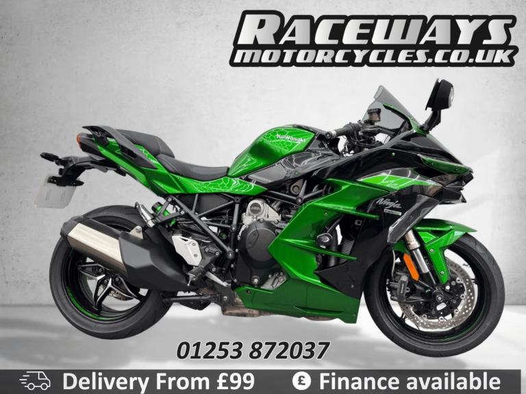 KAWASAKI NINJA H2 SX 2018 18 REG 23,698 MILES GREEN USED MOTORCYCLE 998CC