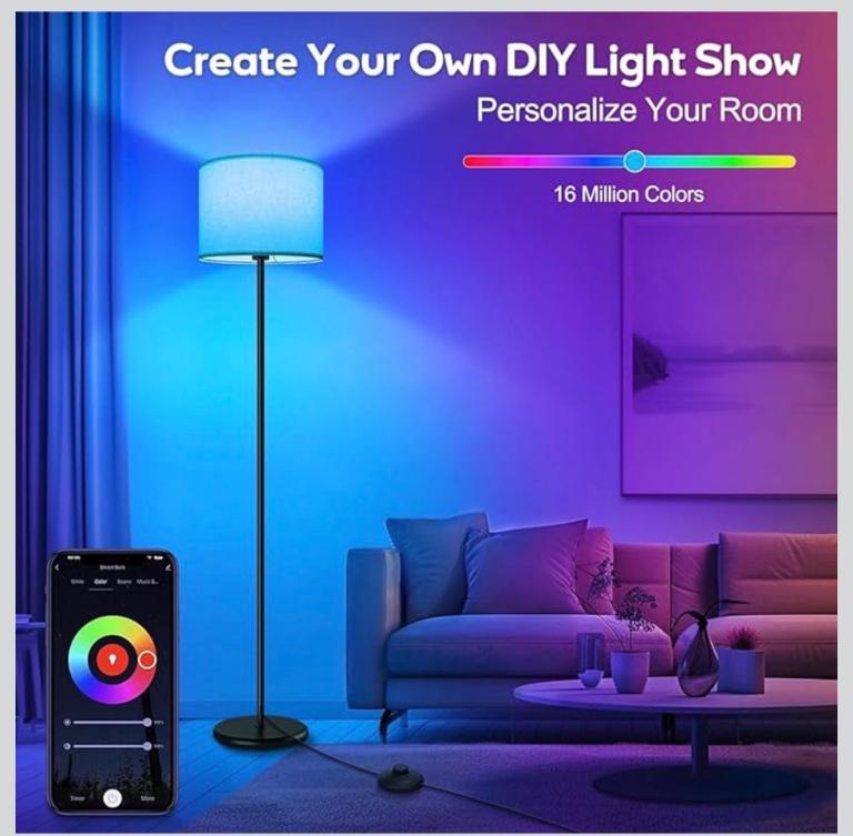 NEW Boxed Smart RGB Floor Lamp – WiFi, App Control, Alexa & Google Compatibl