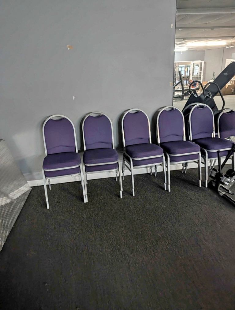 64 Purple Banqueting Conference Chairs – £17 Each – London