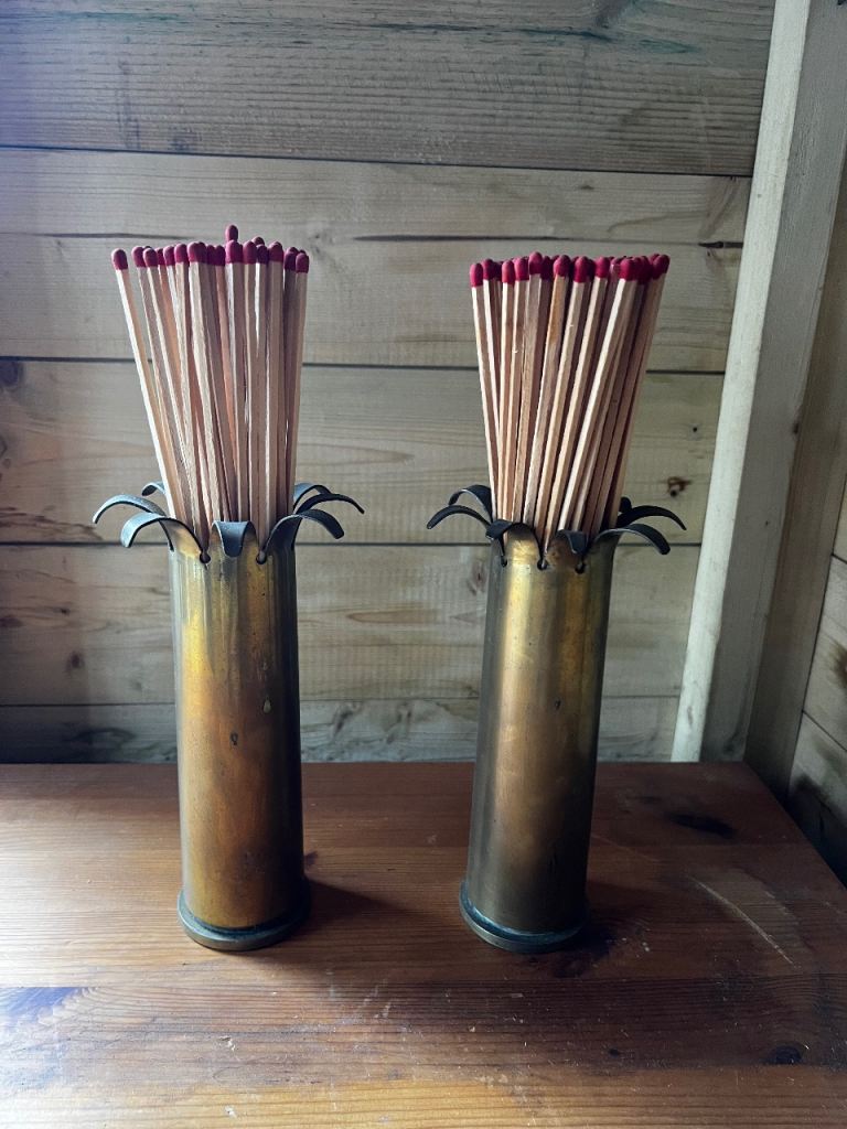 Brass trench art shell