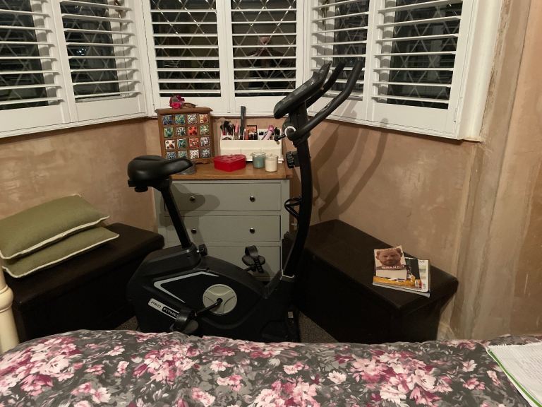 Black exercise bike