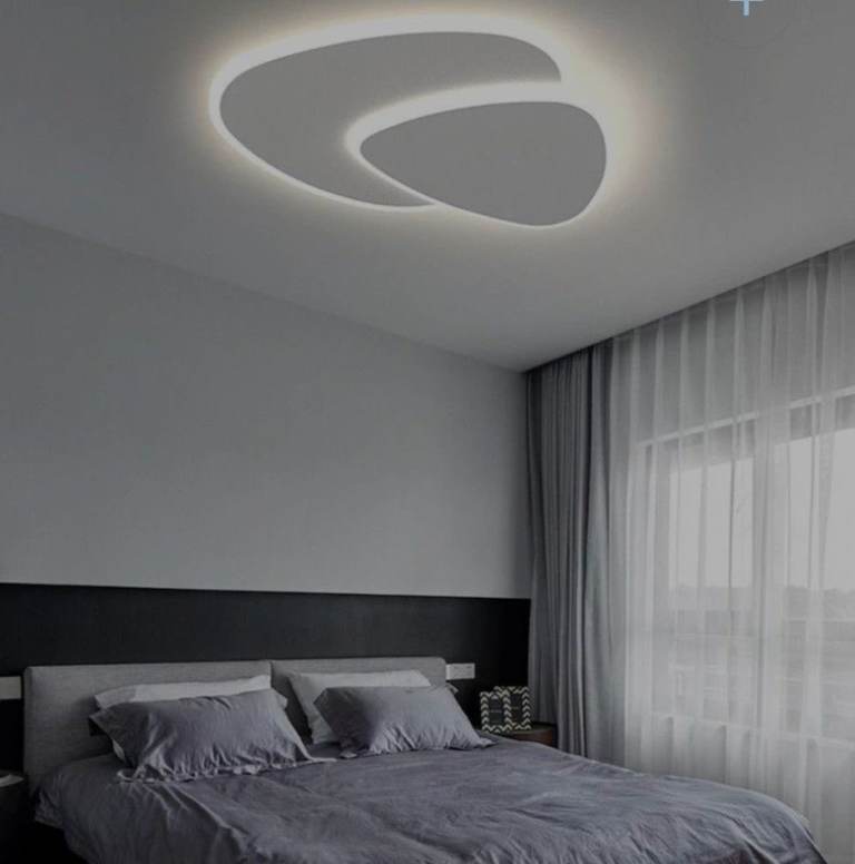 Cool White 40cm Modern LED Ceiling Light – Abstract Minimalist Design