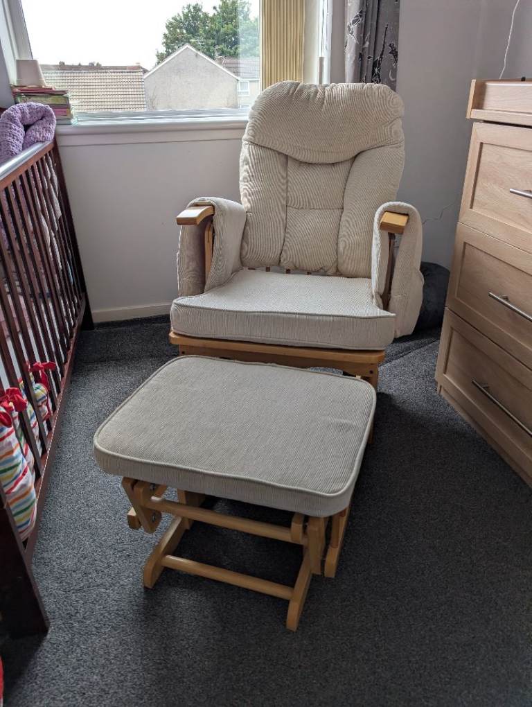 Rocking Nursing chair and stool