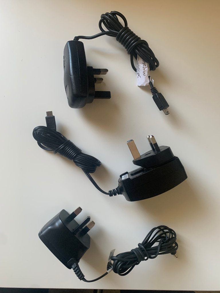 Nokia, Blackberry and Garmin Chargers