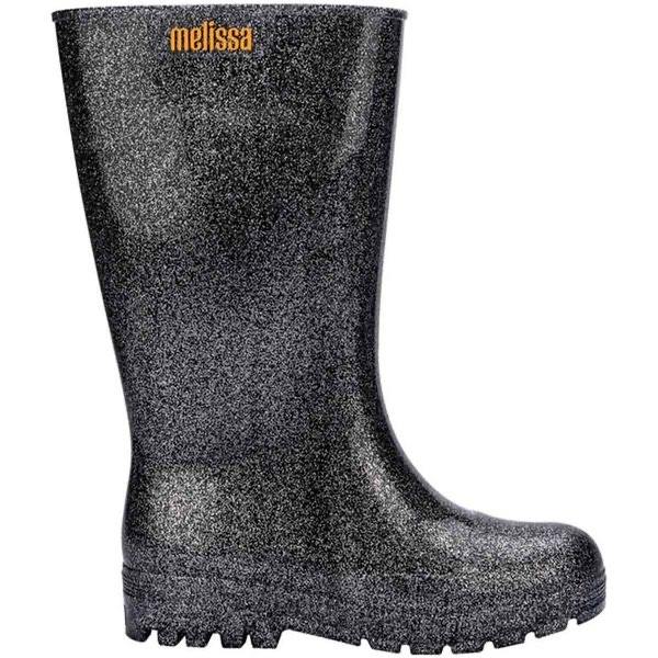 Melissa Glitter Wellies - Silver, New