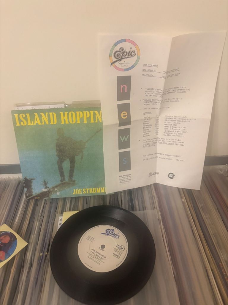 Joe Strummer - Island Hopping - UK 7" cw promo company letter