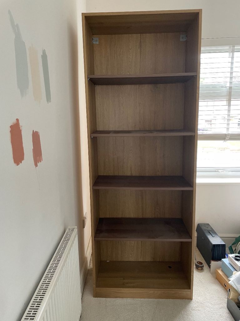 Wooden Bookcase with Adjustable Shelves – Good Condition