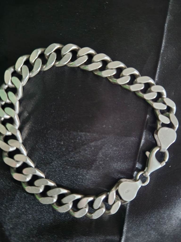 [925] cuban link chain Bracelet – Good Condition