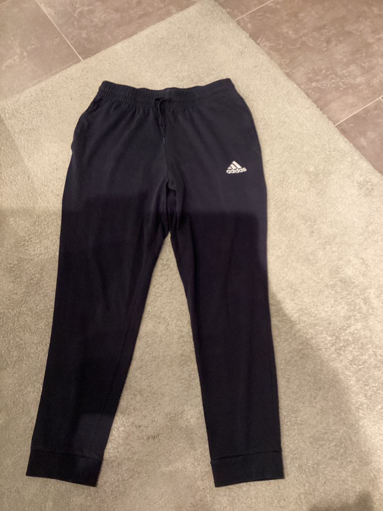 image for Men’s Adidas tracksuit bottoms. Navy Blue. Size Medium. As New
