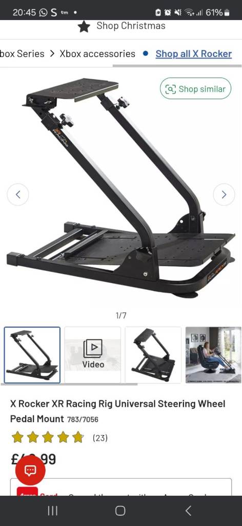Foldable X-Rocker Steering Wheel and pedal Stand 