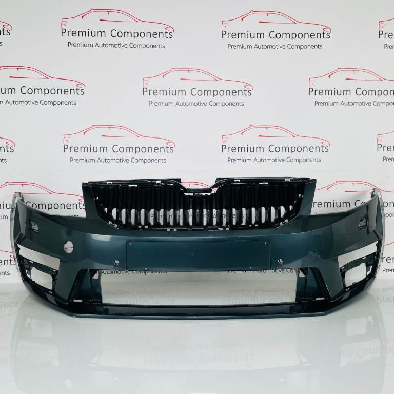 Skoda Octavia Vrs Front Bumper Mk3 Genuine Grey 5e0807221f | 2012 - 2016 [ar92]