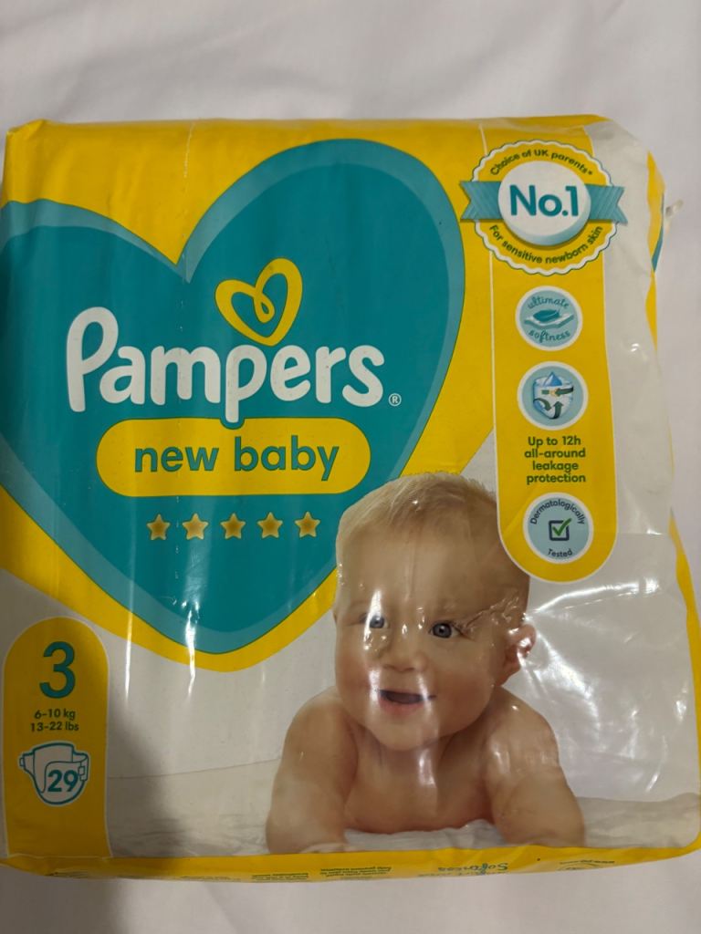 Pampers New Baby Nappies Size 3 (29 count) - Unopened Pack