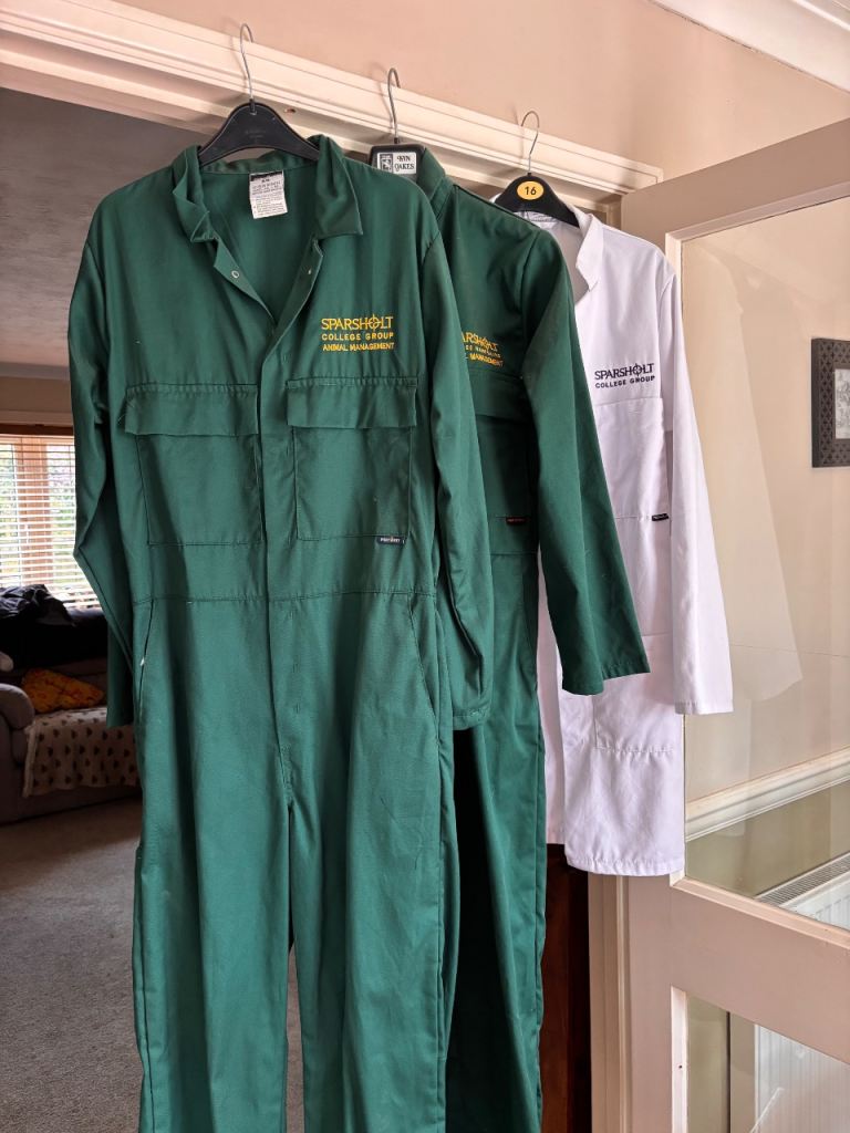 A bundle of Sparsholt College workwear