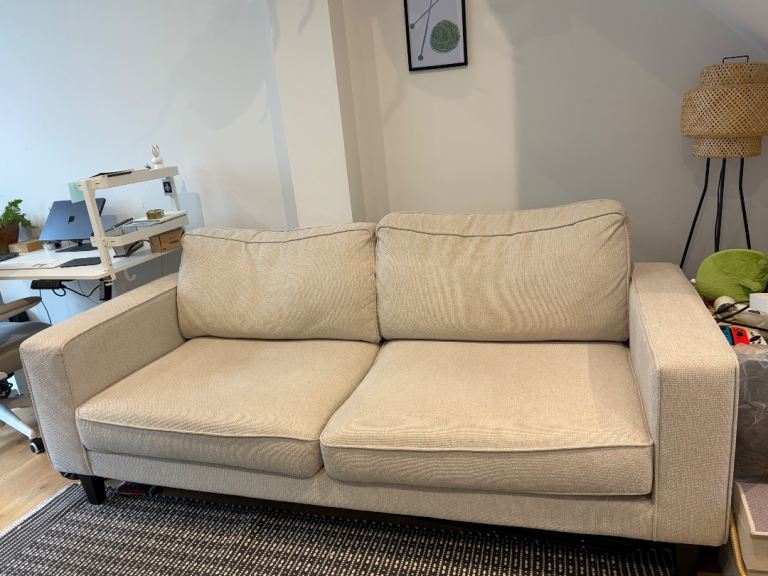 Sold Dust Ivory 3 Seater Sofa
